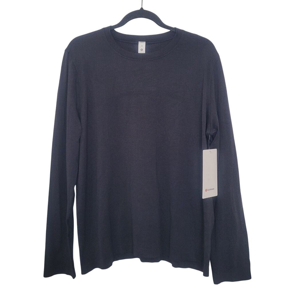 NWT Lululemon Women Swiftly Relaxed Long Sleeve Top Size 10 Black Activewear Gym